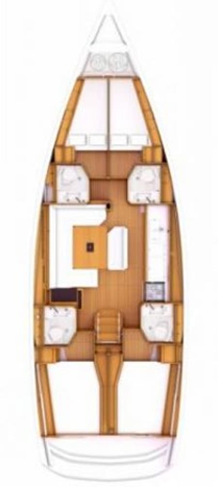 Charter Rental Sailboat Kefi in Greece Layout | Yacht4Less