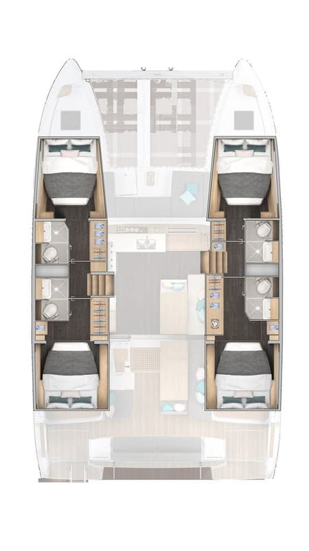 Charter Rental Catamaran Stela in Croatia Layout | Yacht4Less