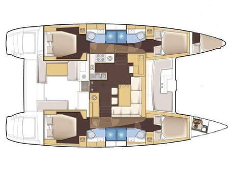 Charter Rental Catamaran EmoSEAon in Greece Layout | Yacht4Less