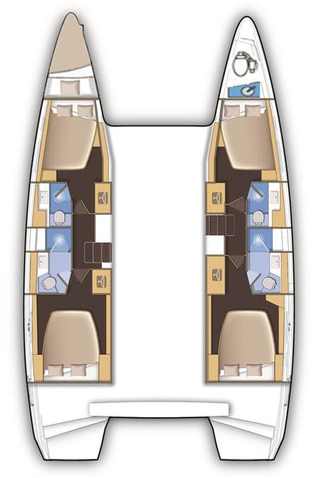 Charter Rental Catamaran Alize in Greece Layout | Yacht4Less