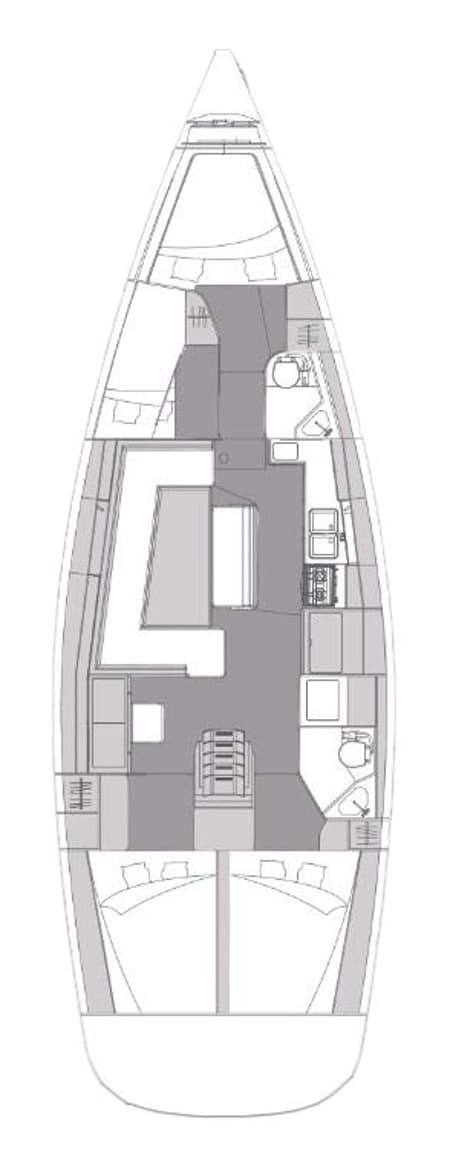 Charter Rental Sailboat Perun in Croatia Layout | Yacht4Less
