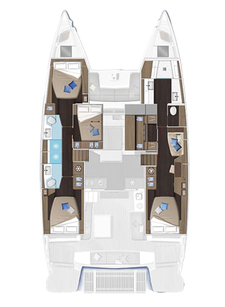 Charter Rental Catamaran Catwalk in Croatia Layout | Yacht4Less