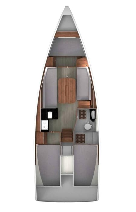 Charter Rental Sailboat Gea in Croatia Layout | Yacht4Less