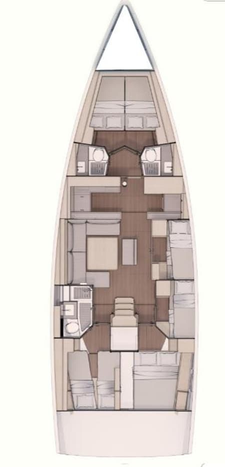 Charter Rental Sailboat Astrid in Greece Layout | Yacht4Less