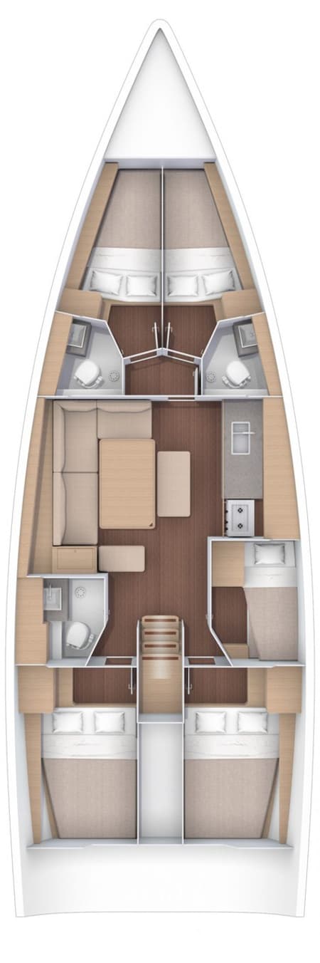 Charter Rental Sailboat Wilma in Greece Layout | Yacht4Less