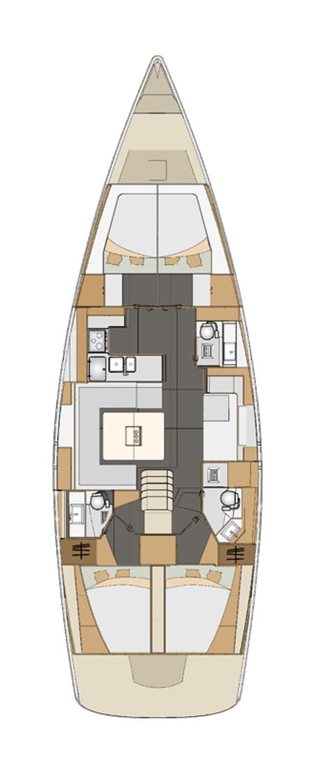Charter Rental Sailboat Friends in Croatia Layout | Yacht4Less