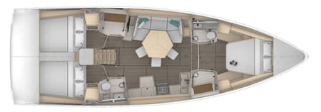 Charter Rental Sailboat Horu in France Layout | Yacht4Less