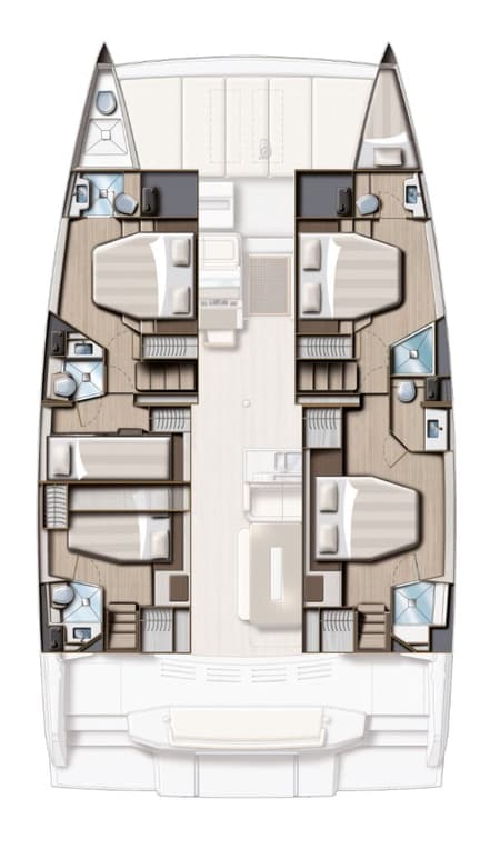 Charter Rental Catamaran Pagora in Turkey Layout | Yacht4Less