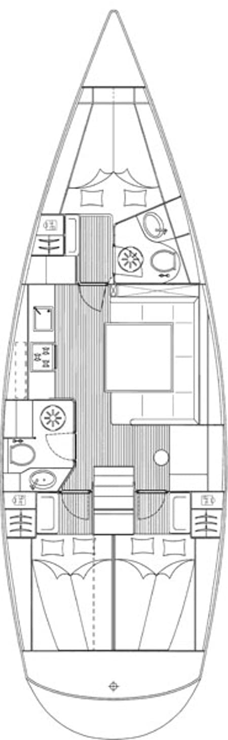 Charter Rental Sailboat Constantina in Greece Layout | Yacht4Less