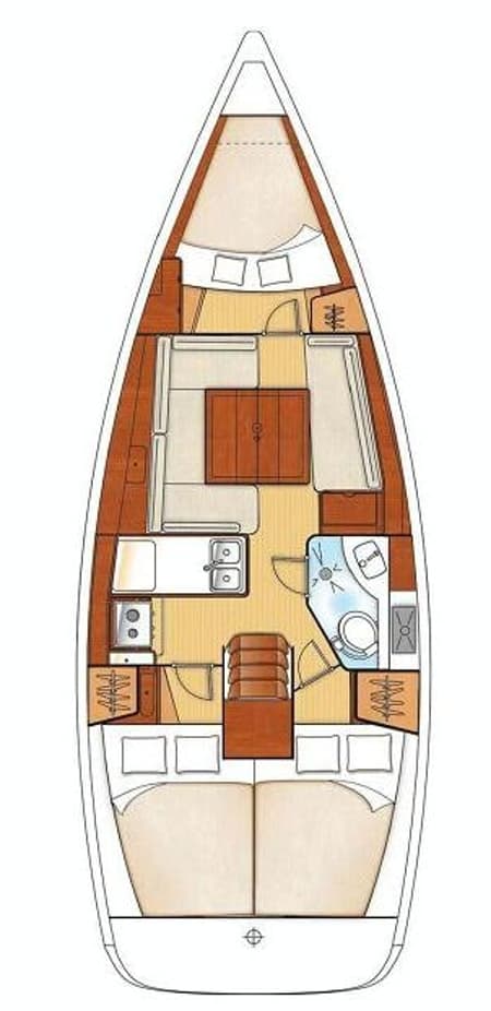 Charter Rental Sailboat Ariadne in Greece Layout | Yacht4Less