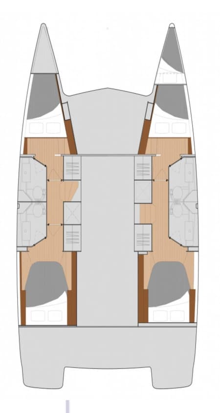 Charter Rental Catamaran Portofino in Turkey Layout | Yacht4Less