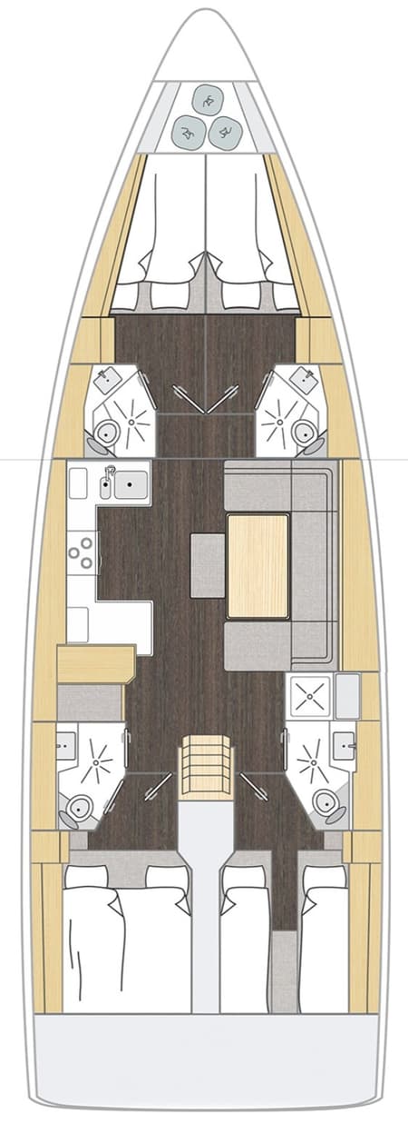 Charter Rental Sailboat Kybele in Turkey Layout | Yacht4Less