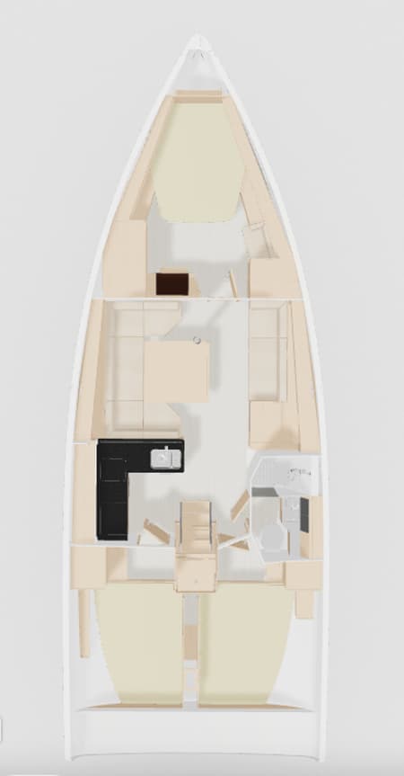 Charter Rental Sailboat Capi'10 in France Layout | Yacht4Less