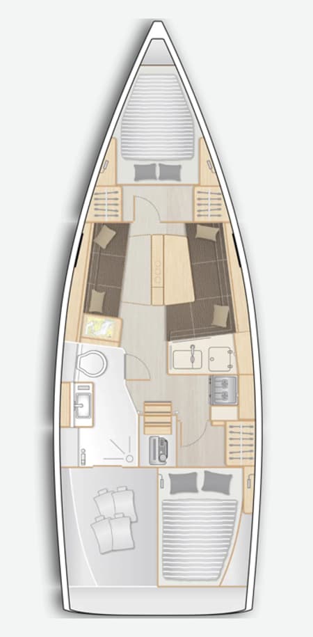Charter Rental Sailboat Bayolia in France Layout | Yacht4Less