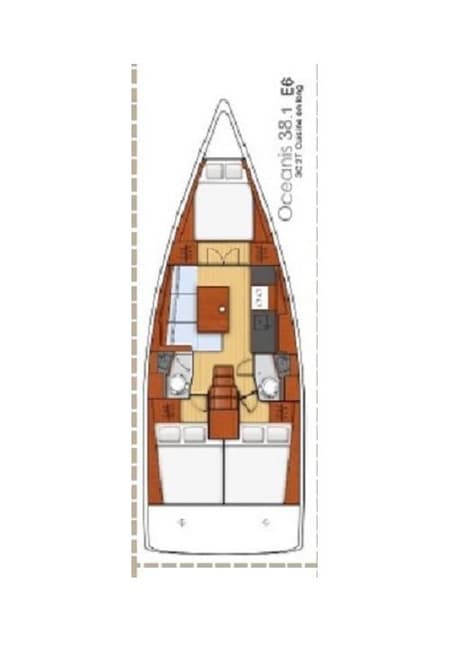 Charter Rental Sailboat Elisa in Greece Layout | Yacht4Less