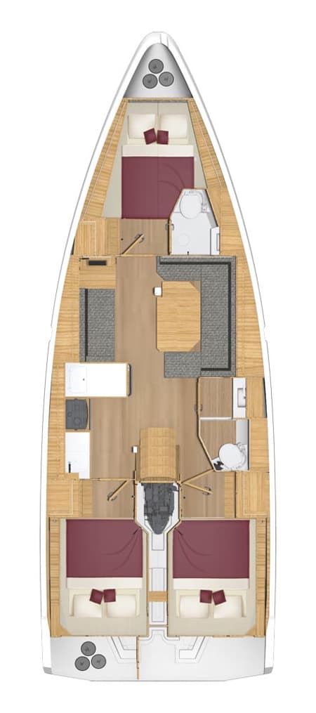 Charter Rental Sailboat The Cat in Turkey Layout | Yacht4Less