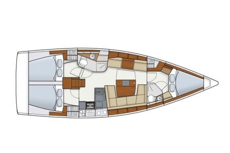 Charter Rental Sailboat Mickey in Croatia Layout | Yacht4Less