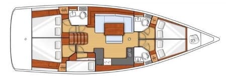 Charter Rental Sailboat Cheeky Lady in Croatia Layout | Yacht4Less