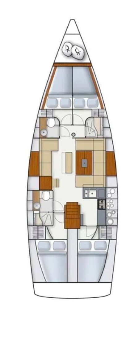 Charter Rental Sailboat Pina in Turkey Layout | Yacht4Less