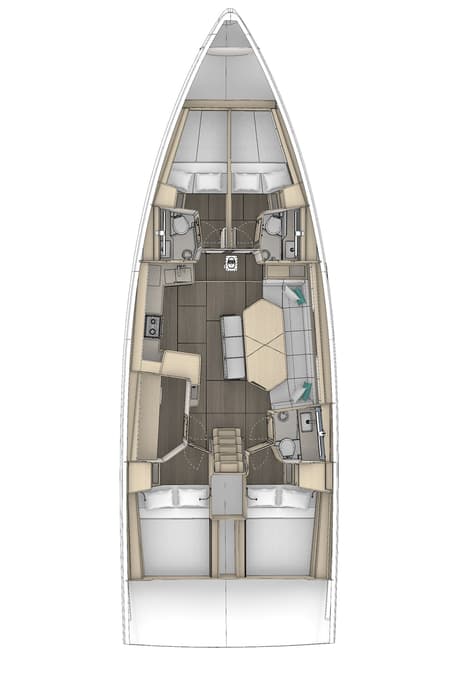 Charter Rental Sailboat Nova in Greece Layout | Yacht4Less