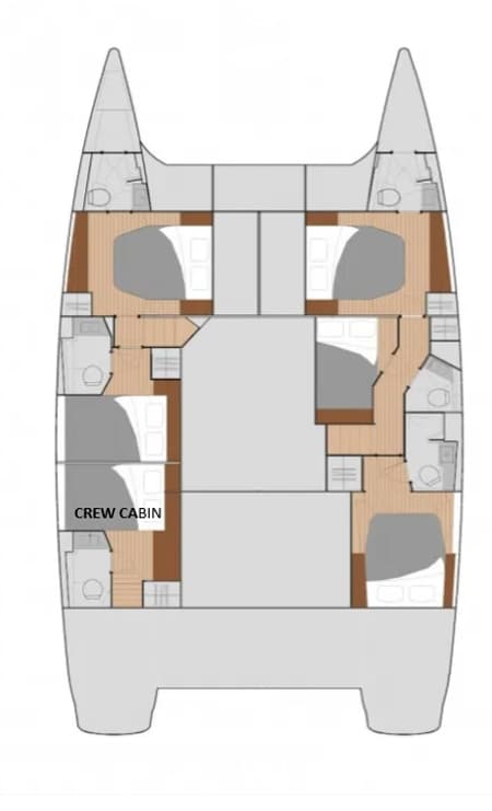 Charter Rental Catamaran Discover in Belize Layout | Yacht4Less