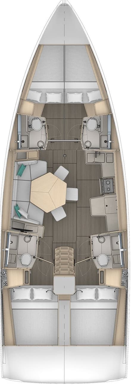 Charter Rental Sailboat Jazz in Croatia Layout | Yacht4Less