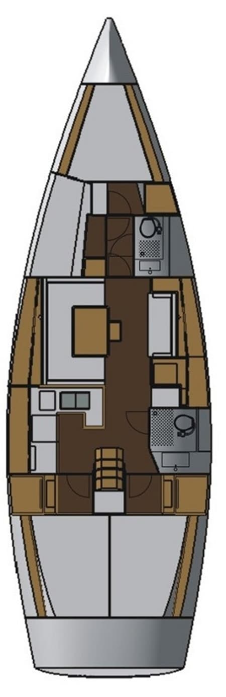 Charter Rental Sailboat Calanthe in Croatia Layout | Yacht4Less