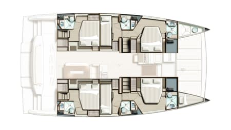 Charter Rental Catamaran Luna 2 in Turkey Layout | Yacht4Less