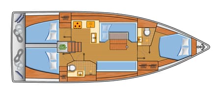 Charter Rental Sailboat Marius in Croatia Layout | Yacht4Less