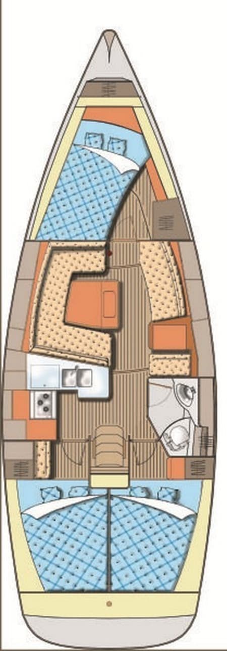 Charter Rental Sailboat Mok Mok in Croatia Layout | Yacht4Less