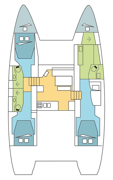 Charter Rental Catamaran KÁLLOS in BVI Layout | Yacht4Less