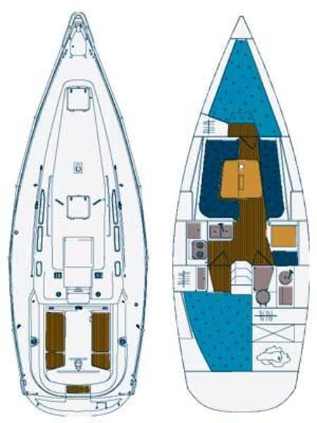 Charter Rental Sailboat Anja in Croatia Layout | Yacht4Less