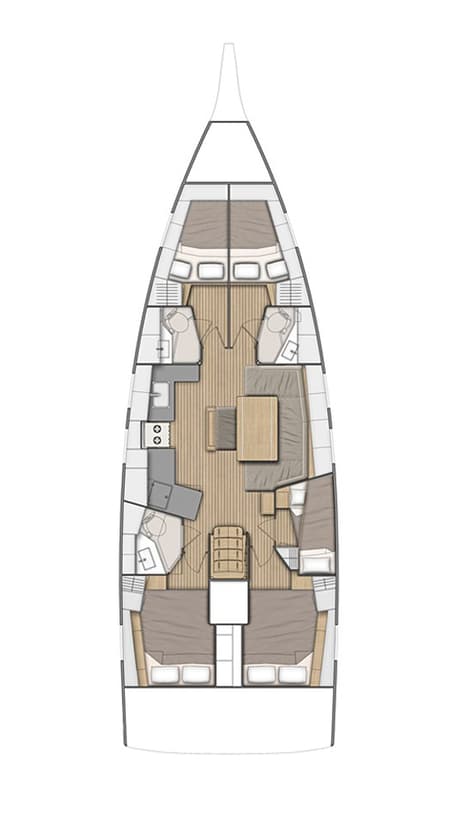 Charter Rental Sailboat Enjoyablue in Greece Layout | Yacht4Less