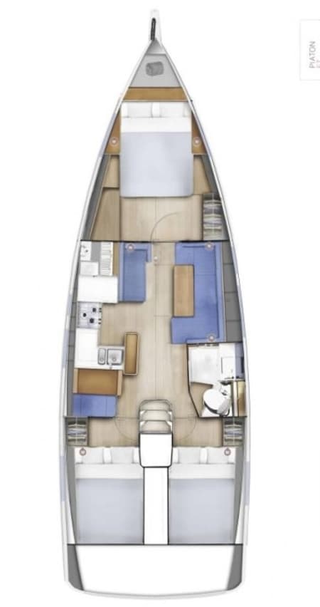 Charter Rental Sailboat Tola Sunrise in BVI Layout | Yacht4Less