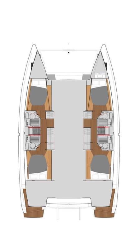 Charter Rental Catamaran Rendezvous III in BVI Layout | Yacht4Less