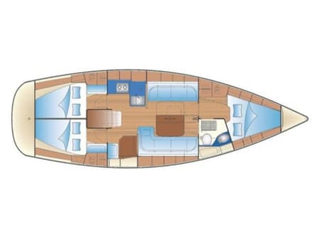 Charter Rental Sailboat Enigma in Croatia Layout | Yacht4Less