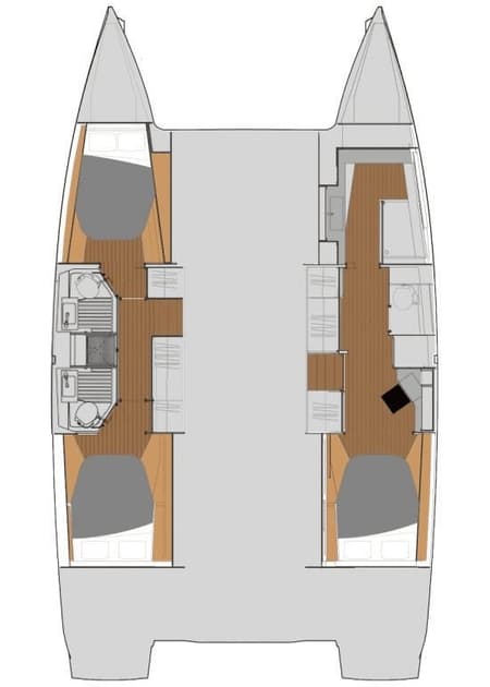 Charter Rental Catamaran Pegasus in BVI Layout | Yacht4Less