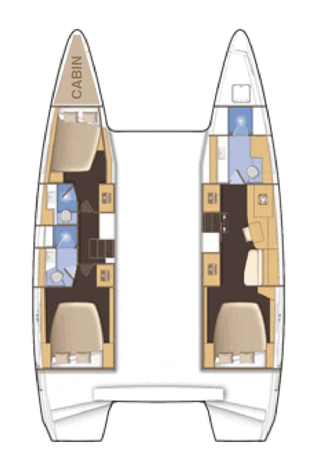 Charter Rental Catamaran Wanderlust in BVI Layout | Yacht4Less