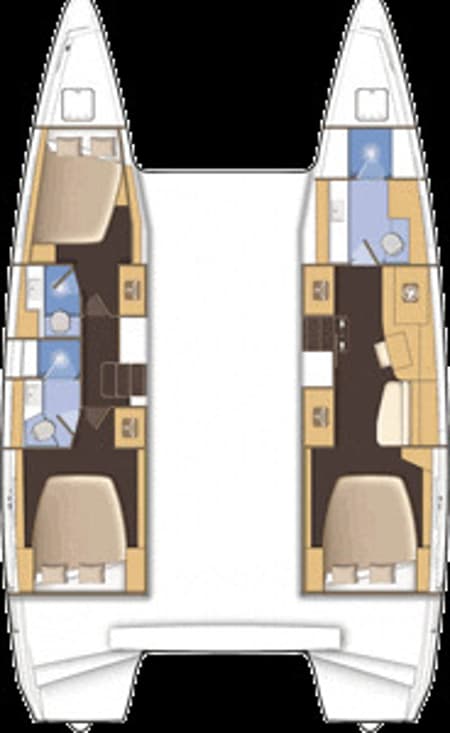 Charter Rental Catamaran Casbah III in BVI Layout | Yacht4Less