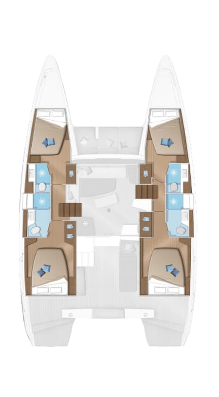 Charter Rental Catamaran Island Riff in BVI Layout | Yacht4Less
