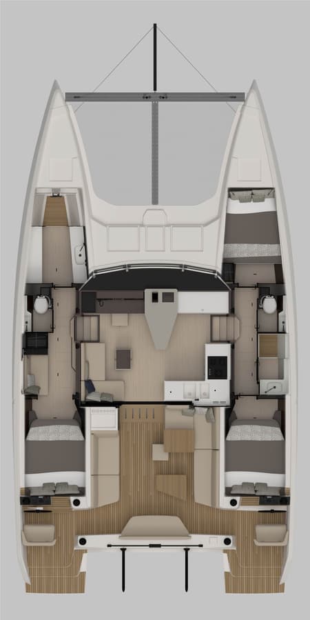 Charter Rental Catamaran Duality II in BVI Layout | Yacht4Less