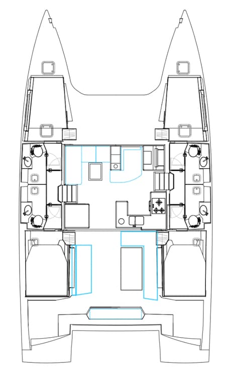Charter Rental Catamaran Cadenza in BVI Layout | Yacht4Less