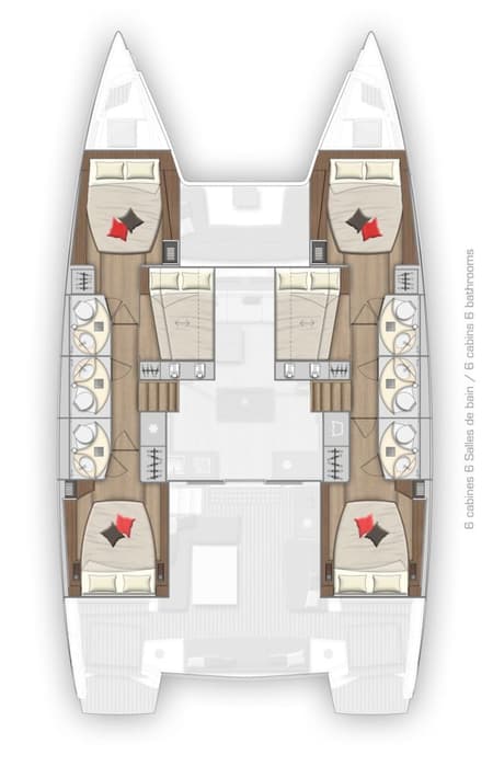 Charter Rental Catamaran Echo in BVI Layout | Yacht4Less