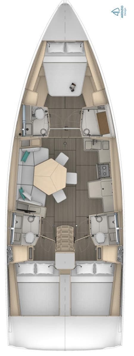 Charter Rental Sailboat Bossa Nova in Croatia Layout | Yacht4Less