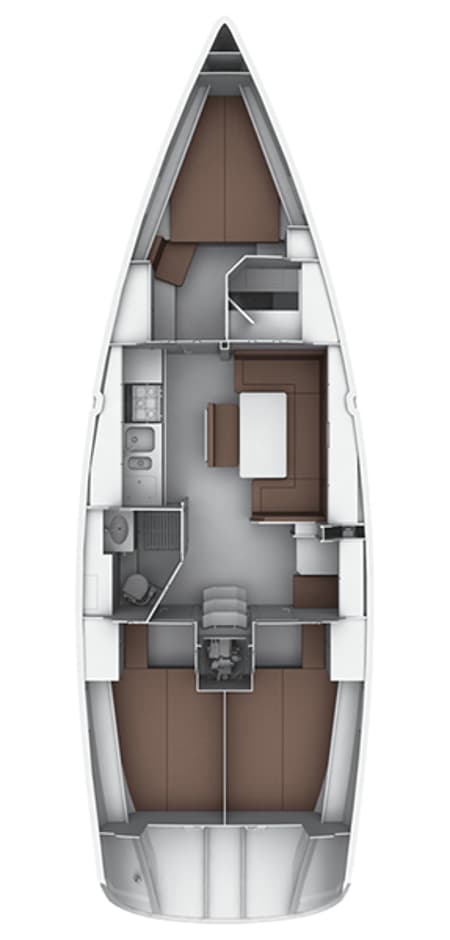 Charter Rental Sailboat Easy Eleven in Croatia Layout | Yacht4Less