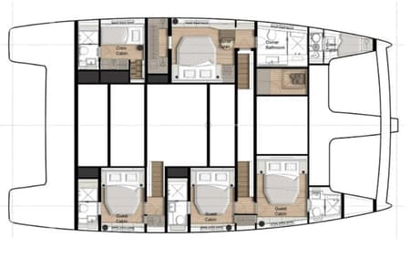 Charter Rental Catamaran MyMaria in Greece Layout | Yacht4Less