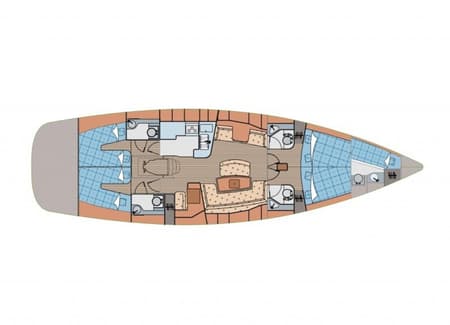 Charter Rental Sailboat Maja 07 in Croatia Layout | Yacht4Less
