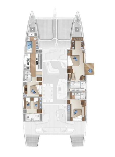 Charter Rental Luxury Yacht La Desirade in France Layout | Yacht4Less