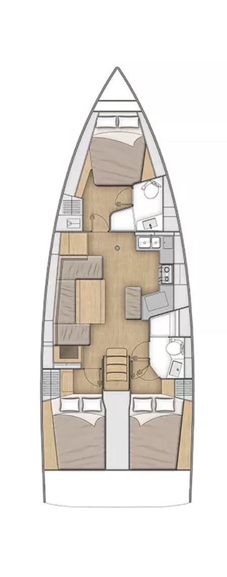 Charter Rental Sailboat IslaBonita in Croatia Layout | Yacht4Less