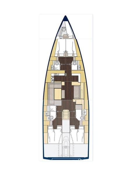 Charter Rental Sailboat Promitheas in Greece Layout | Yacht4Less